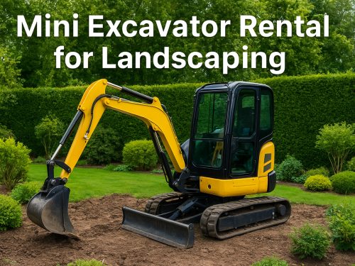 Mini Excavator Rental for Landscaping: A Smart Investment for Your Business