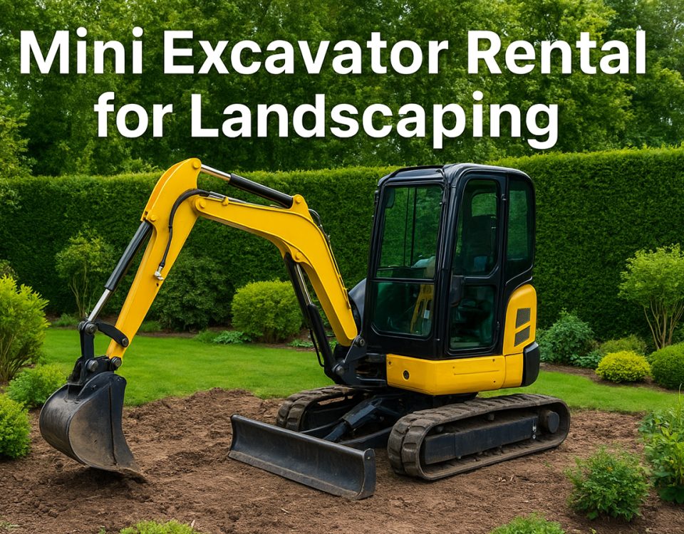 mini excavator rental for Landscaping