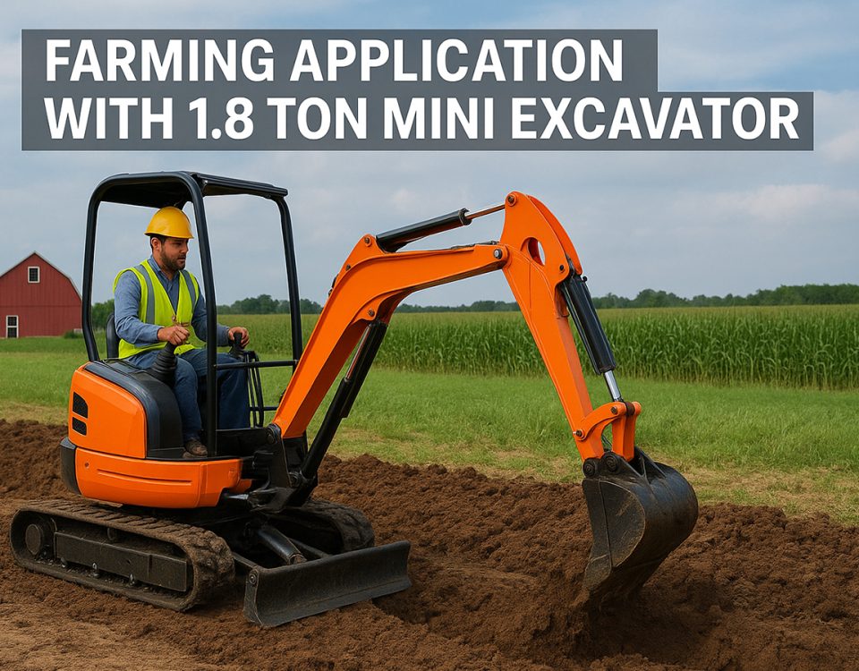 1.8 ton mini digger, farm excavator, agricultural compact excavator